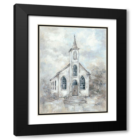 Faith Black Modern Wood Framed Art Print with Double Matting by Coules, Debi