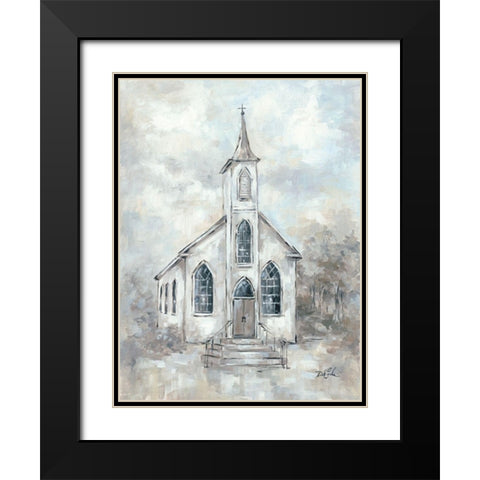 Faith Black Modern Wood Framed Art Print with Double Matting by Coules, Debi