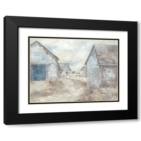 Barn Path Black Modern Wood Framed Art Print with Double Matting by Coules, Debi
