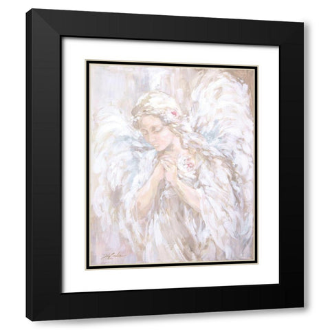 Prayer for Peace Black Modern Wood Framed Art Print with Double Matting by Coules, Debi