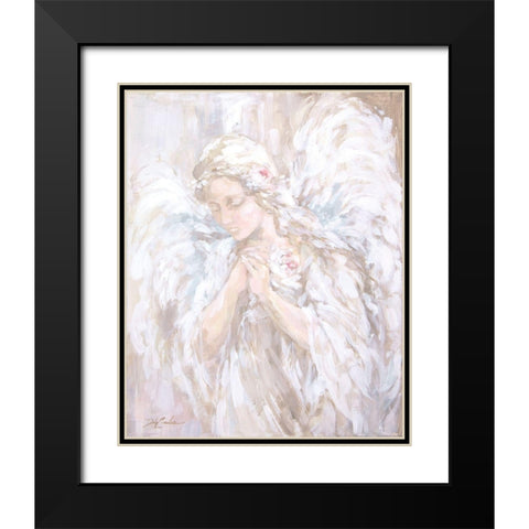 Prayer for Peace Black Modern Wood Framed Art Print with Double Matting by Coules, Debi