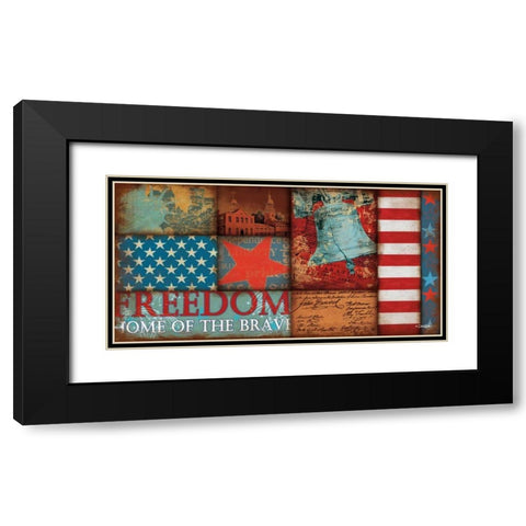 Freedom Black Modern Wood Framed Art Print with Double Matting by Dee Dee