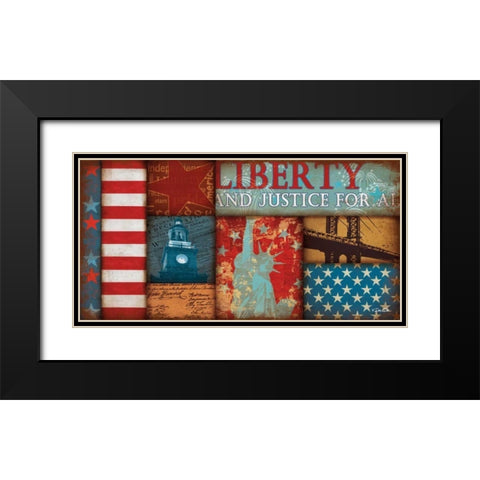 Liberty Black Modern Wood Framed Art Print with Double Matting by Dee Dee