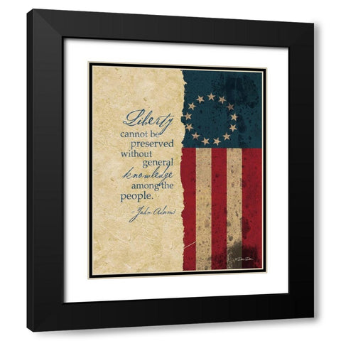 Liberty Cannot Be Preserved Black Modern Wood Framed Art Print with Double Matting by Dee Dee