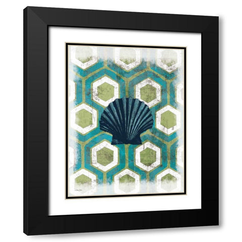 Coastal Patterns I Black Modern Wood Framed Art Print with Double Matting by Dee Dee