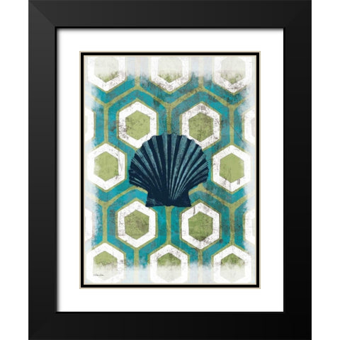 Coastal Patterns I Black Modern Wood Framed Art Print with Double Matting by Dee Dee