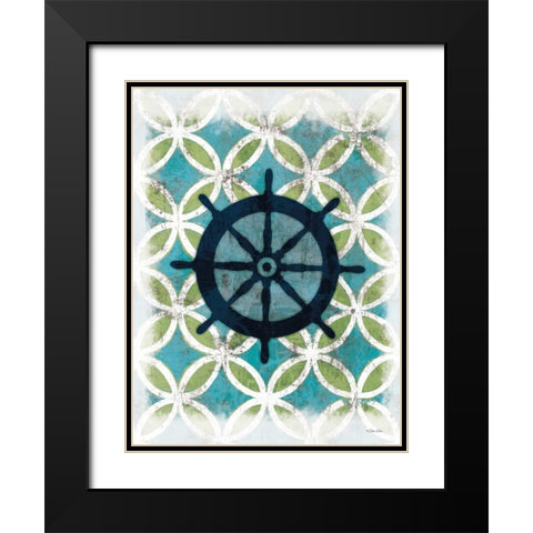 Coastal Patterns II Black Modern Wood Framed Art Print with Double Matting by Dee Dee