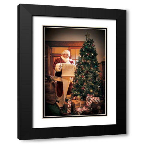 Naughty or Nice? Black Modern Wood Framed Art Print with Double Matting by Dee Dee