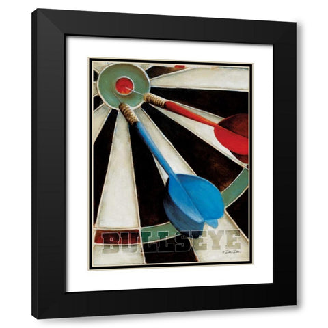 Bullseye Black Modern Wood Framed Art Print with Double Matting by Dee Dee