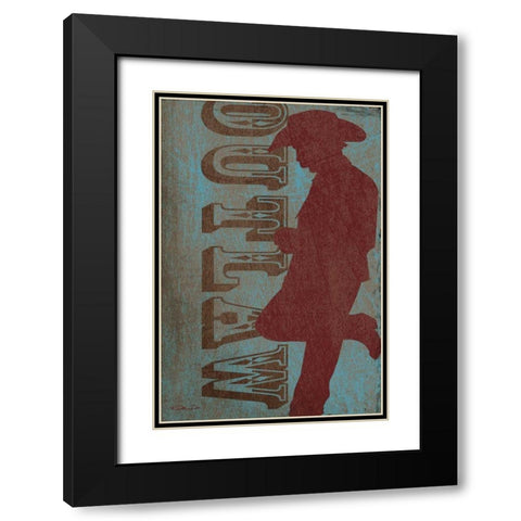Cowboy Black Modern Wood Framed Art Print with Double Matting by Dee Dee