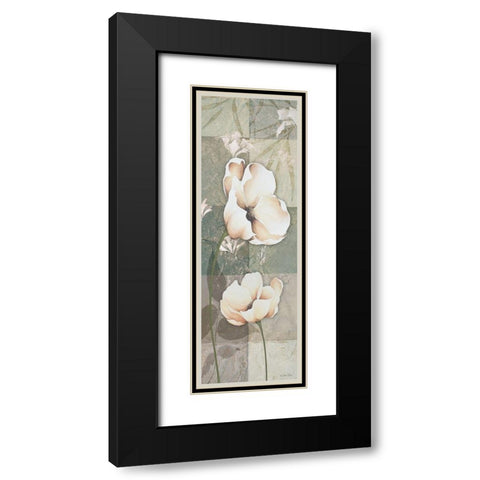 Soft Spa Floral II Black Modern Wood Framed Art Print with Double Matting by Dee Dee