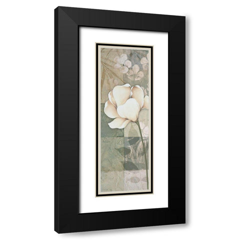 Soft Spa Floral I Black Modern Wood Framed Art Print with Double Matting by Dee Dee
