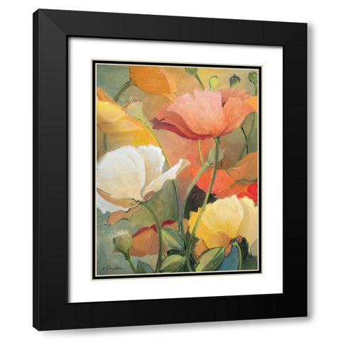 Spring Blooms I Black Modern Wood Framed Art Print with Double Matting by Dee Dee