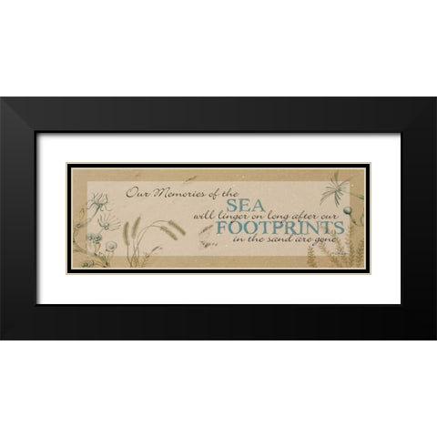 Footprints in the Sand     Black Modern Wood Framed Art Print with Double Matting by Dee Dee