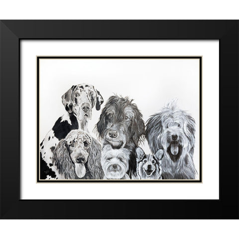 Lots of Dogs Black Modern Wood Framed Art Print with Double Matting by Fifer, Diane