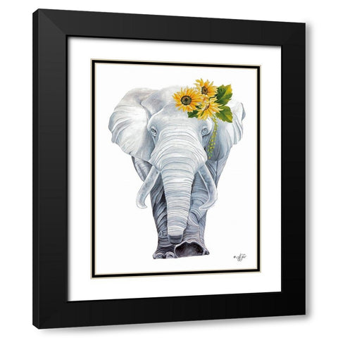 Sunflower Ellie     Black Modern Wood Framed Art Print with Double Matting by Fifer, Diane