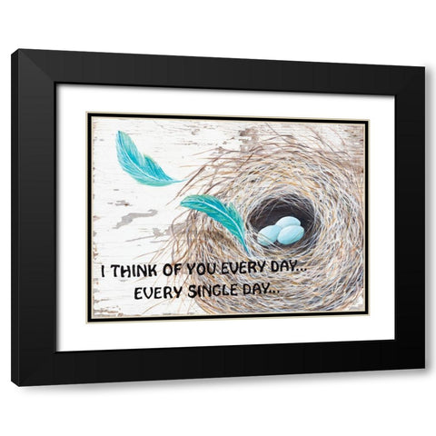 I Think of You  Black Modern Wood Framed Art Print with Double Matting by Fifer, Diane