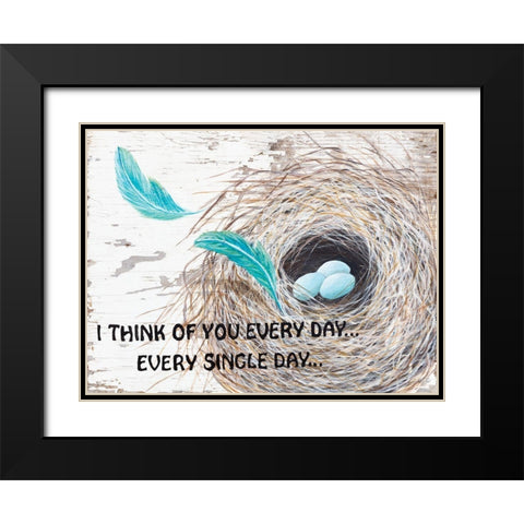 I Think of You  Black Modern Wood Framed Art Print with Double Matting by Fifer, Diane