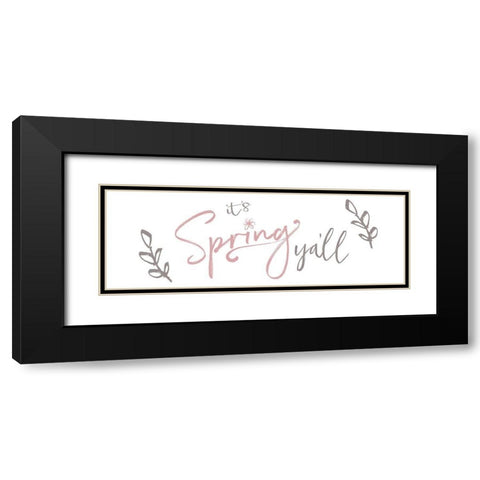 Its Spring Yall Black Modern Wood Framed Art Print with Double Matting by Dogwood Portfolio