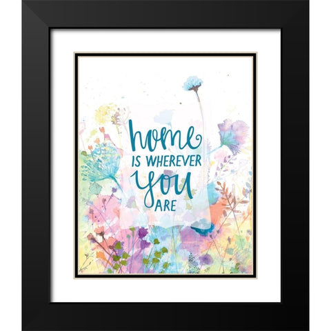 Home is Wherever You Are Black Modern Wood Framed Art Print with Double Matting by Dogwood Portfolio