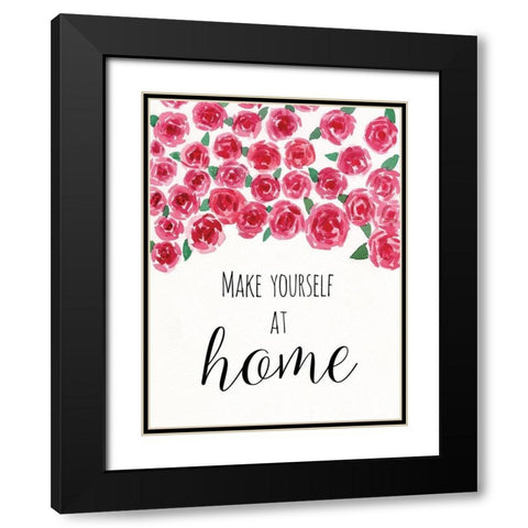 Make Yourself at Home Black Modern Wood Framed Art Print with Double Matting by Dogwood Portfolio