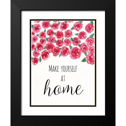 Make Yourself at Home Black Modern Wood Framed Art Print with Double Matting by Dogwood Portfolio