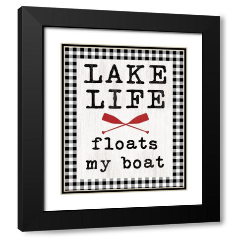 Lake Life Black Modern Wood Framed Art Print with Double Matting by Dogwood Portfolio