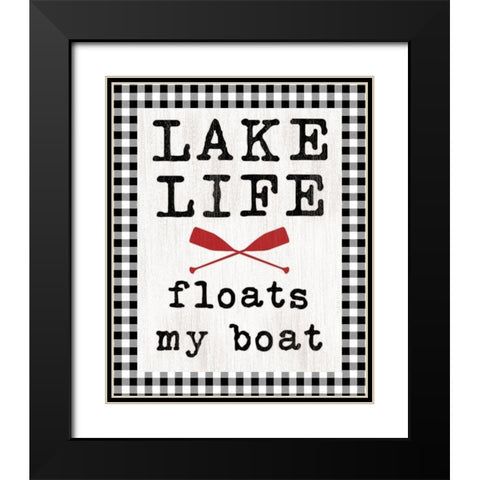 Lake Life Black Modern Wood Framed Art Print with Double Matting by Dogwood Portfolio