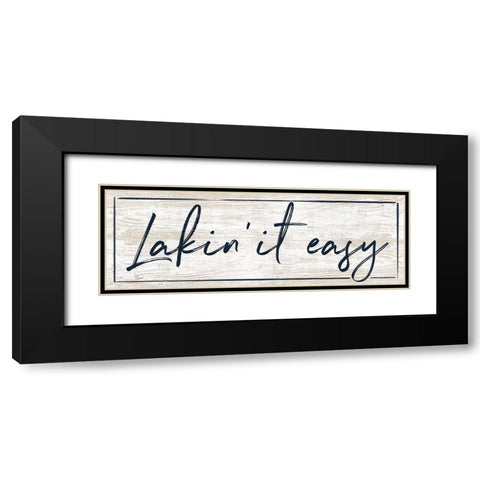 Lakin It Easy Black Modern Wood Framed Art Print with Double Matting by Dogwood Portfolio