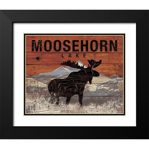 Moosehorn Lake Black Modern Wood Framed Art Print with Double Matting by Dogwood Portfolio