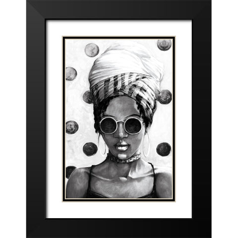 90s Mood Black Modern Wood Framed Art Print with Double Matting by Dogwood Portfolio