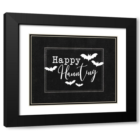 Happy Haunting I Black Modern Wood Framed Art Print with Double Matting by Dogwood Portfolio