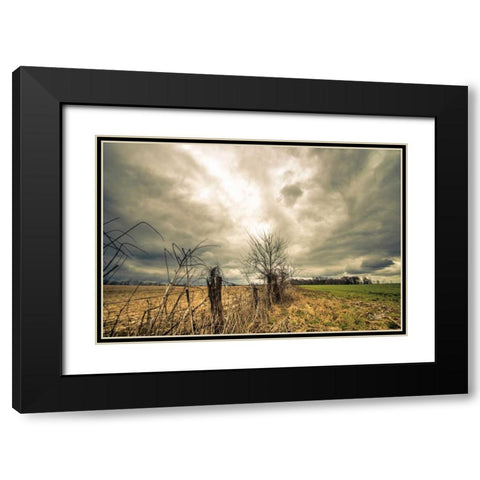 Storm Season II Black Modern Wood Framed Art Print with Double Matting by Quillen, Donnie