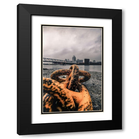 Dont Break Black Modern Wood Framed Art Print with Double Matting by Quillen, Donnie
