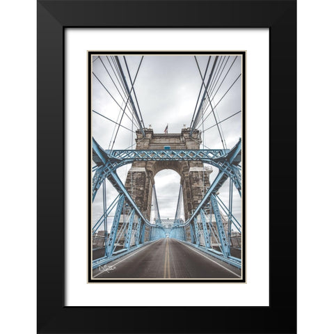 The Blues I Black Modern Wood Framed Art Print with Double Matting by Quillen, Donnie