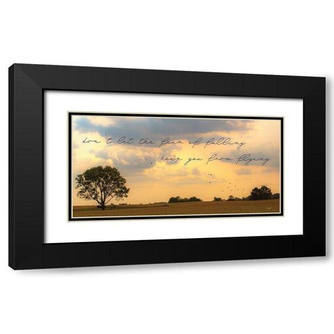 Fear of Falling Black Modern Wood Framed Art Print with Double Matting by Quillen, Donnie