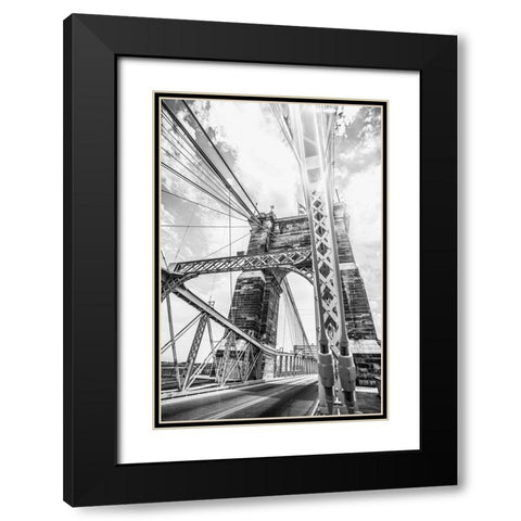 Bridge View I Black Modern Wood Framed Art Print with Double Matting by Quillen, Donnie