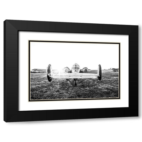 Airport Sunset   Black Modern Wood Framed Art Print with Double Matting by Quillen, Donnie