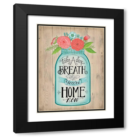 Youre Home Now Black Modern Wood Framed Art Print with Double Matting by Strain, Deb
