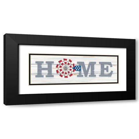 Patriotic Home Black Modern Wood Framed Art Print with Double Matting by Strain, Deb