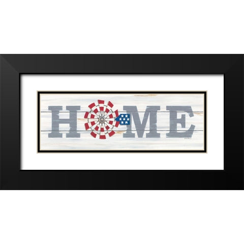 Patriotic Home Black Modern Wood Framed Art Print with Double Matting by Strain, Deb