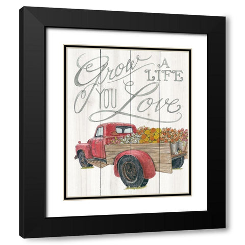 Find Joy Black Modern Wood Framed Art Print with Double Matting by Strain, Deb