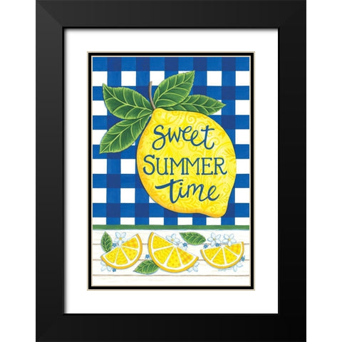 Sweet Summertime Black Modern Wood Framed Art Print with Double Matting by Deb Strain