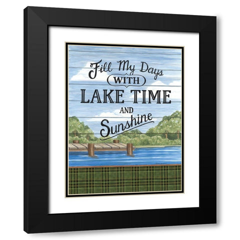 Filly My Days with Lake Time Black Modern Wood Framed Art Print with Double Matting by Strain, Deb