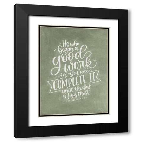Good Work Black Modern Wood Framed Art Print with Double Matting by Imperfect Dust
