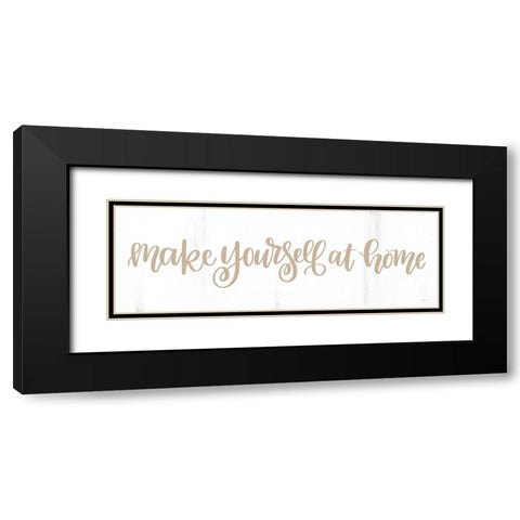 Make Yourself at Home Black Modern Wood Framed Art Print with Double Matting by Imperfect Dust