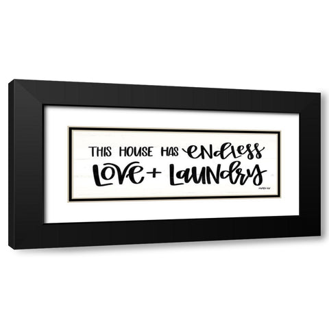 Endless Love and Laundry Black Modern Wood Framed Art Print with Double Matting by Imperfect Dust