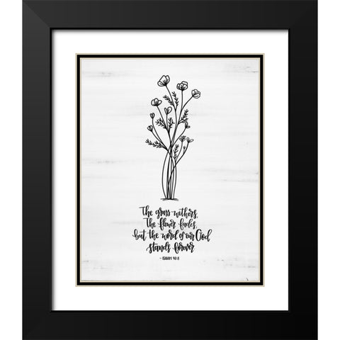 Word of Our God  Black Modern Wood Framed Art Print with Double Matting by Imperfect Dust