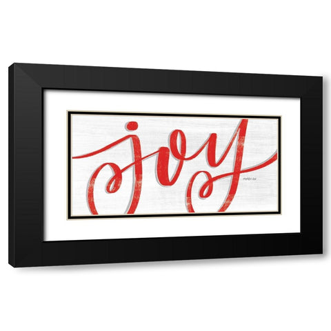 Joy Black Modern Wood Framed Art Print with Double Matting by Imperfect Dust