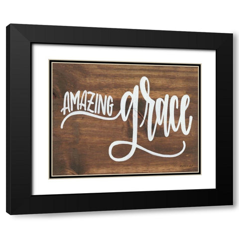 Amazing Grace Black Modern Wood Framed Art Print with Double Matting by Imperfect Dust